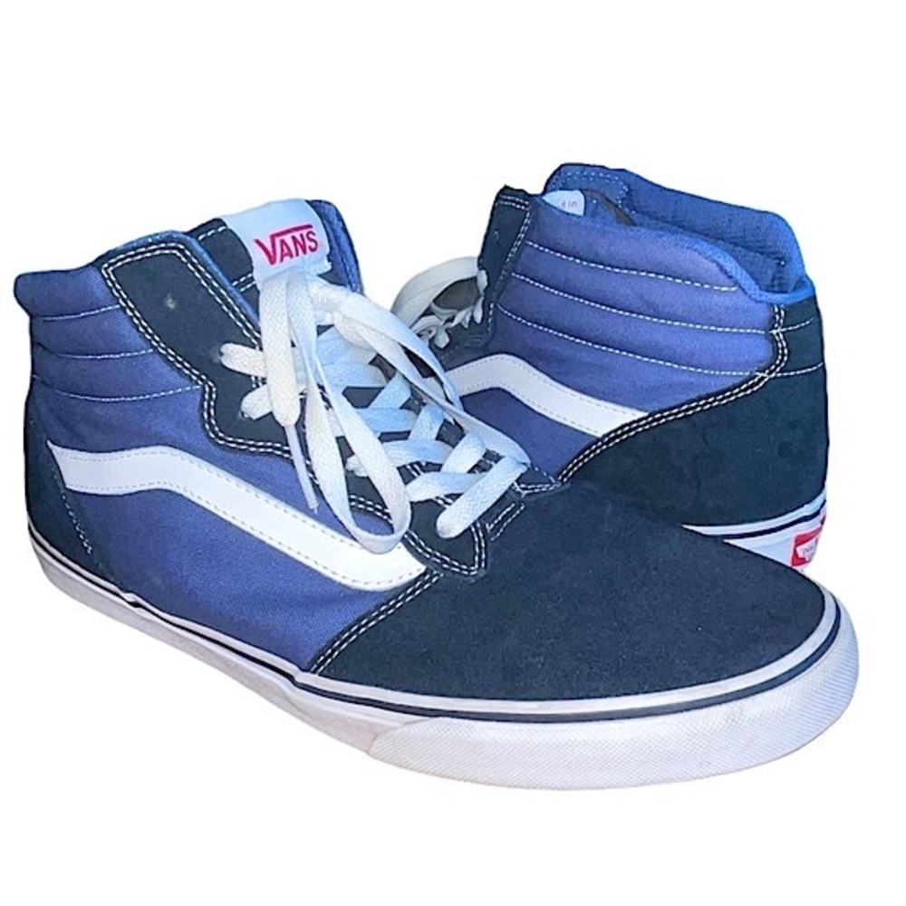 Vans Old Skool Blue Suede & Canvas Sk8 Hi Sneakers 12